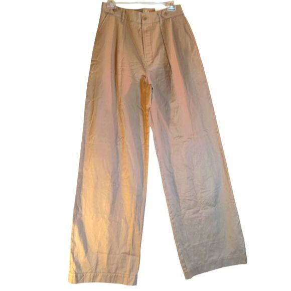 a.n.a. Women's Loose Fit Wide Leg Tall Tan Trousers 4 Tall - Picture 3 of 7